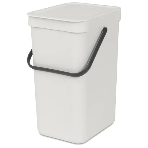 Vista 16 de Brabantia Sort & Go Cubo de Reciclaje 3.2 Galones (Verde Jade) Cubo de Basura de Plástico Eficiente en Espacio con Asa, Tapa Removible y Que