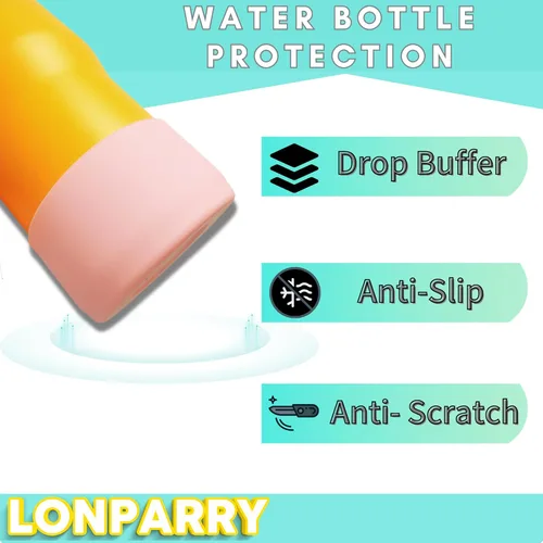 Vista 2 de LONPARRY Stanley - Paquete de 2 botas de silicona para vaso Stanley 40 de 30 oz Quencher Adventure, IceFlow 30 de 20 onzas, protector de copa