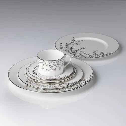 Vista 3 de Kate Spade New York Gardner Street Platinum - Juego de 5 piezas, 4.25 libras, color blanco