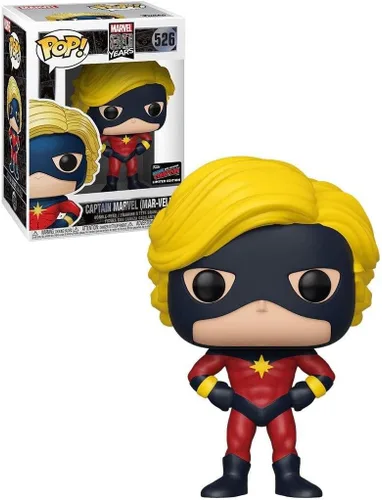 Vista 2 de Marvel 80TH - POP Funko Figura de vinilo 526 Captain Marvel (MAR-Vell) NYCC 2019 Convention Exclusives