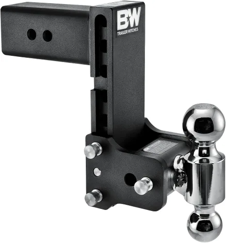 B&W Trailer Hitches Soporte de bola de enganche de remolque ajustable para remolque de remolque - Se adapta a receptor de 3 pulgadas, bola doble (2