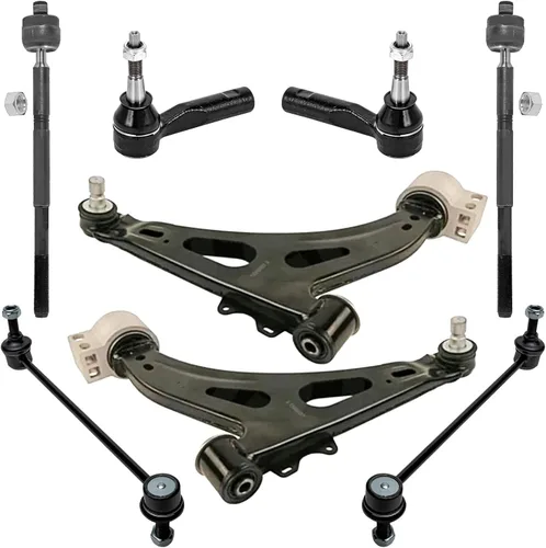 Vista 194 de Detroit Axle - Kit de 8 piezas para Chevy GMC Silverado Sierra Suburban 1500 Yukon Cadillac Escalade 2 brazos de control superior, 2 barras