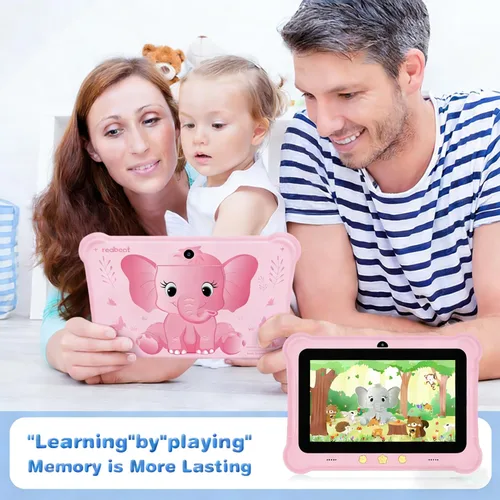 Vista 5 de Kids Tablet, 7 inch Android Tablets for Kids, 6GB+32GB (512GB expand) Learning Tablet with SIM Card Slot & Case, WIFI, Parental Control, Eye