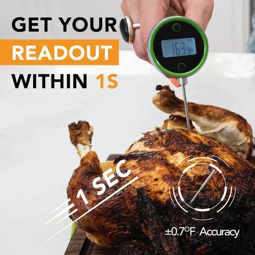 Vista 3 de Pocket Pro - Termómetro digital de lectura instantánea de 1 segundo para carne, recargable, para asar a la parrilla, alimentos, barbacoa, cocina