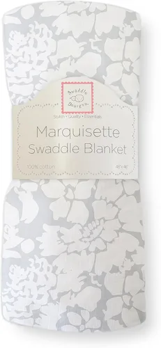 Vista 7 de SwaddleDesigns Marquisette - Manta para envolver pañales, muselina de algodón de alta calidad, cheurón azul