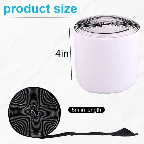 Vista 2 de 2pcs 16.4ft/5m Hook and Loop Tape Roll with Adhesive, Nylon Polyester Sticky Strips for Anti-Slip Rug & Couch Cushion Grip Wall Hanging Carpet &