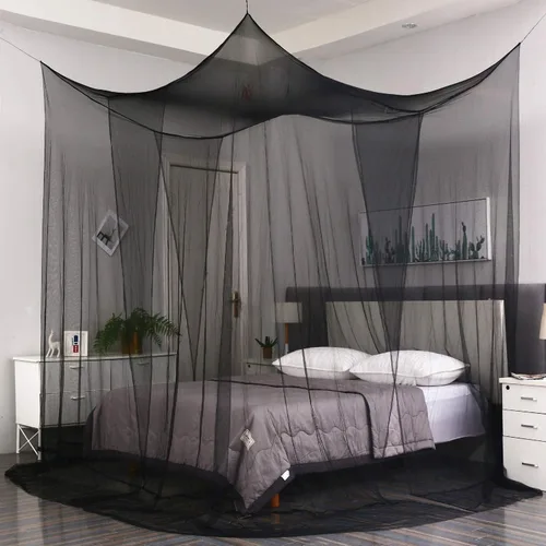 Vista 3 de Mengersi Dosel para Cama, Cortinas de Dosel para Cama, Cortinas de Cama para Camas Full Queen King, Red Mosquitera Cortinas de Cama para Patio