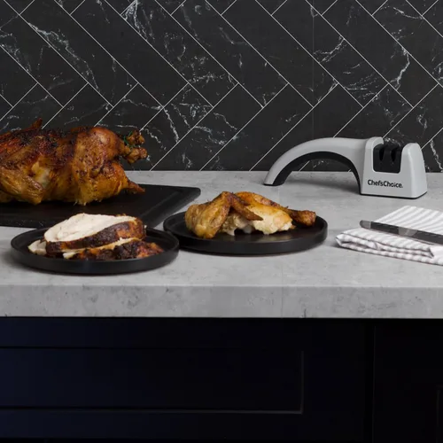 Vista 3 de Chef's Choice Afiladores de cuchillos manuales profesionales para filete de caza de cocina de borde recto de 20 grados y cuchillos de bolsillo