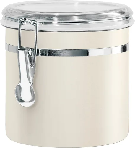 Vista 13 de Oggi Recipiente de cocina de acero inoxidable de 26 onzas líquidas, negro - Tapa hermética con cierre, parte superior transparente - Ideal