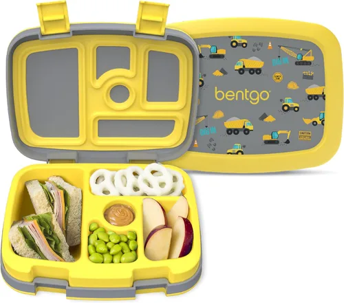 Vista 35 de Bentgo Kids Prints - Lonchera para niños, a prueba de derrames, con 5 compartimentos, estilo bento, tamaño de porciones ideales para edades de 3 a 7