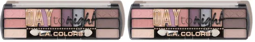 Vista 12 de L.A. COLORS Day to Night - Paleta de sombras de ojos, 12 colores, After Dark CES432