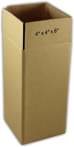 Vista 2 de EcoSwift - 20 cajas de embalaje de cartón corrugado de 4 x 4 x 8 pulgadas, cajas de envío para envíos móviles de 4 x 4 x 8 pulgadas