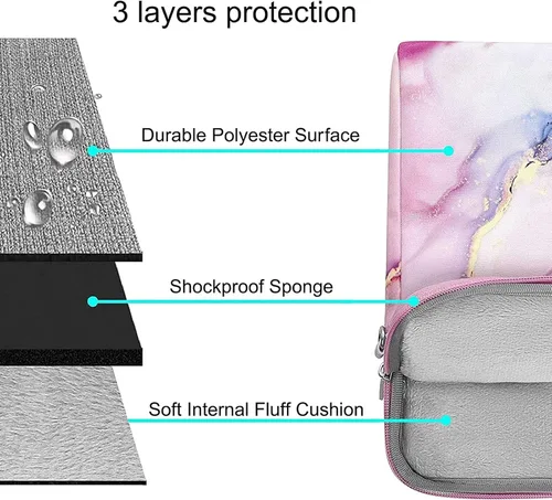 Vista 4 de MOSISO Bolsa de hombro para laptop compatible con MacBook Air de 13 pulgadas M2 M1 2023-2018/Pro de 13 pulgadas M2 M1 2023-2016, Surface Pro