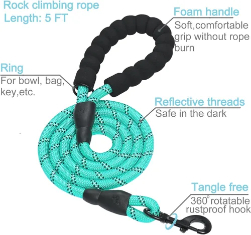 Vista 3 de haapaw Paquete de 2 collares de perro Martingale con hebilla de liberación rápida reflectantes, collares de entrenamiento para perros pequeños