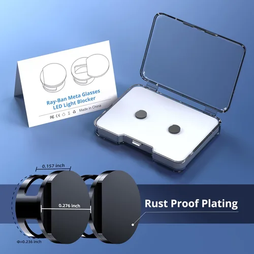 Vista 7 de Cubierta de luz LED para gafas inteligentes RayBan Meta, bloqueador de luz ajustable compatible con Wayfarer, Skyler, Headliner, Oakley Meta HSTN