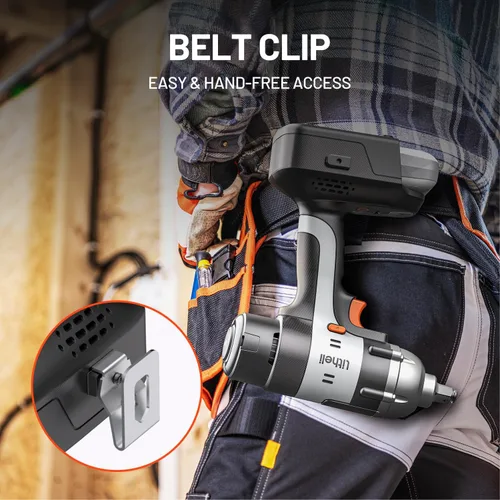 Vista 7 de LiTHELi Kit de llave de impacto inalámbrica de 20 V con batería de 2.0 Ah, pistola de impacto de anillo de cerdo de 1/2 pulgada, máximo 295