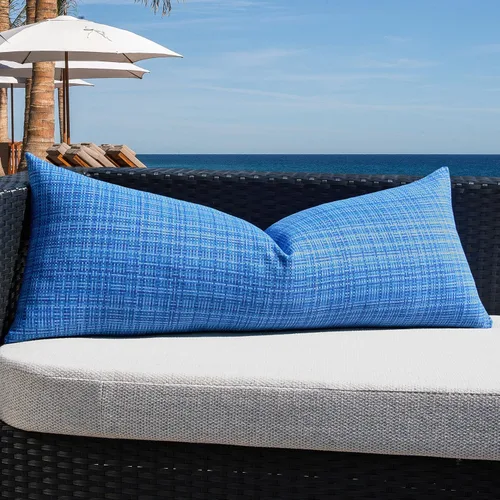 Vista 33 de Kevin Textile - Juego de 2 fundas de almohada decorativas para exteriores, impermeables, para jardín, patio, tienda de campaña, sofá, de 16 x 16