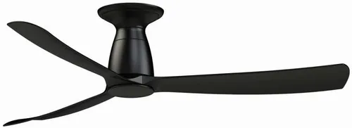 Vista 8 de Fanimation Kute 52 inch Flush Indoor/Outdoor Ceiling Fan - Antique Graphite with Light Oak blades