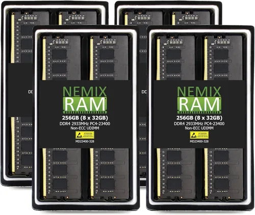 Vista 7 de NEMIX RAM 32 GB (1 x 32 GB) DDR4 2933 MHZ PC4-23400 2Rx8 1.2V CL21 288-PIN no ECC UDIMM memoria de escritorio sin búfer