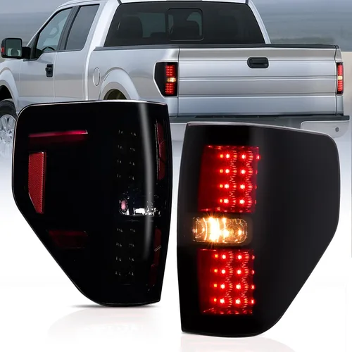 Vista 11 de Ensamble de faros Nilight para Ford F150 F-150 2009 2010 2011 2012 2013 2014, faro LED DRL, carcasa negra
