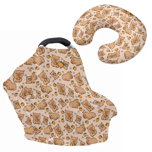 Vista 17 de Toldo de leopardo azteca bohemio para asiento de automóvil, para bebés, elegante funda de almohada de lactancia y lactancia transpirable, se adapta