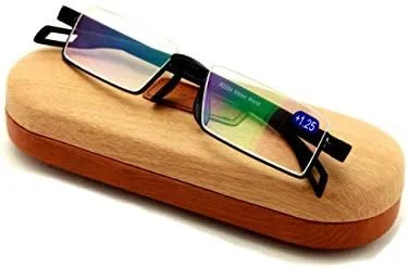 Featherweight, lentes de lectura compactos con medio marco y sistema Memory Flex, con revestimiento antirreflectante AR, negro, M