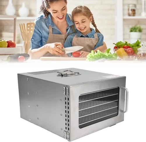 Vista 8 de Máquina secadora deshidratadora de alimentos, 6 capas de temperatura ajustable, secador de frutas de carne seca, para verduras, cecina, especias