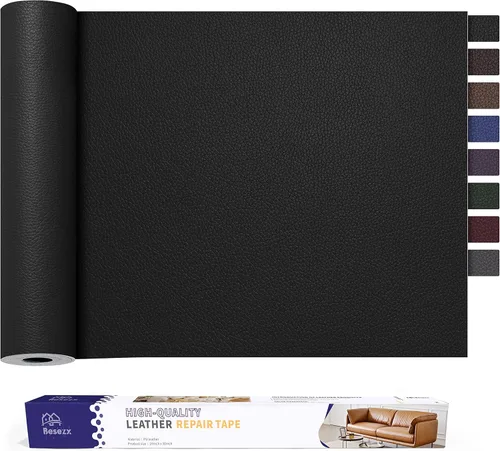 Vista 32 de Kit de cinta para reparación de cuero, parche autoadhesivo para muebles, sofá, asientos de automóvil, silla de oficina, kit de reparación de vinilo