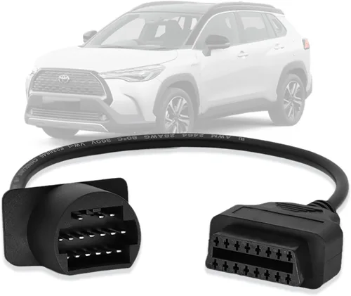 Vista 17 de Cable adaptador OBD2 para Ford 7 pines OBD1 a 16 pines OBD2 cable de diagnóstico, compatible con vehículos Ford, conector de 7 pines, funciona