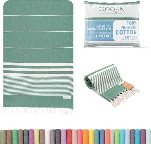 Vista 18 de Toalla turca Real Grand Bazaar Pestemal 100% de algodón, prelavada, más suave, 39x69 de Pestemal, para playa, el baño, spa, hammam, toallas súper