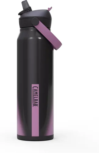 Vista 33 de CamelBak - Thrive - Botella de agua con tapa y pajilla, 20 onzas - Aislante de acero inoxidable, color negro