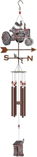 Sunset Vista Designs Campanilla de viento de corral, 44 pulgadas, tractor