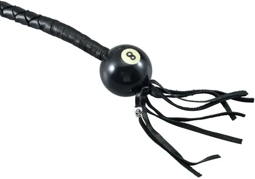 Vista 2 de GARGOYLE BELLS Látigos de Motocicleta de Cuero Genuino de 36" Get Back Whip con Flecos y Bola, Látigos de Motociclista de Servicio Pesado Accesorios