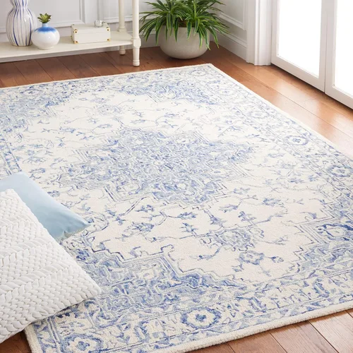 Vista 21 de SAFAVIEH Metro Collection Runner - 2'3" x 7', Beige & Ivory, Handmade Wool, Ideal for The Living Room, Dining, Bedroom (MET874B)