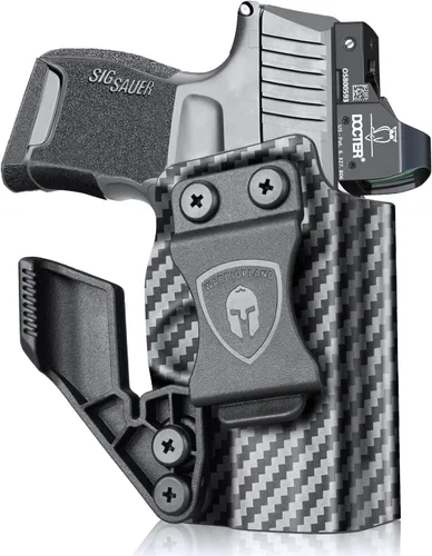 Vista 19 de Funda WARRIOLAND IWB de Kydex con corte óptico y garra, ajuste selecto para Glock 17/19/ 19X/ 43X/ 26/MOS, P365/P365X/ P365XL/ P320, Hellcat