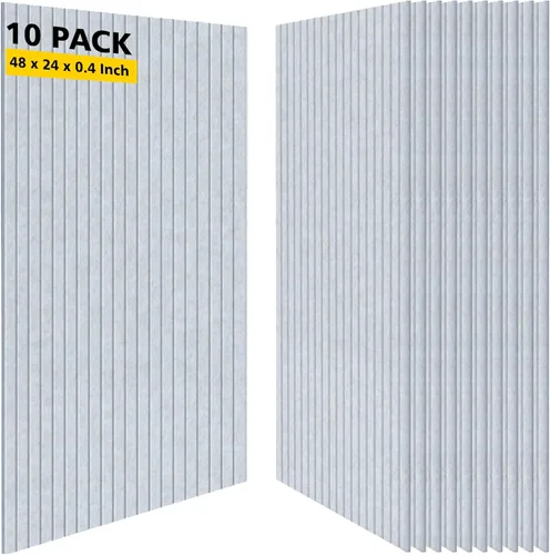 Vista 14 de Paneles acústicos artísticos para pared, paquete de 5 paneles absorbentes de sonido, paneles de pared insonorizados de 47.2 x 23.6 pulgadas, paneles