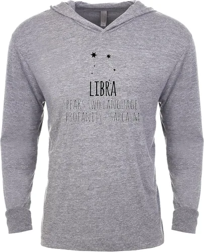 Vista 11 de Sudadera con capucha unisex de manga larga para hombre, sudadera con capucha gráfica unisex, camisas con refranes, gris jaspeado