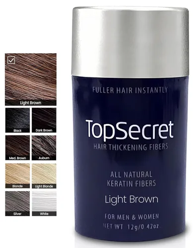 Vista 12 de Top Secret Recambios de fibras de construcción para engrosar el cabello, relleno de cabello natural e indetectable, para hombres y mujeres, rellena