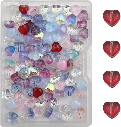 Vista 8 de INSPIRELLE 100 cuentas colgantes de cristal de luna creciente para hacer joyas y accesorios de manualidades, 0.47 x 0.59 pulgadas