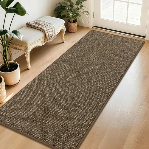 Vista 32 de BEQHAUSE Tapete para puerta de Dirt Trapper de 20 x 32 pulgadas, antideslizante, lavable, tapete de entrada, resistente a la suciedad y absorbente