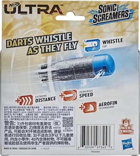 Vista 2 de Nerf Ultra Sonic Screamers - Paquete de recambio de 20 dardos – Los dardos silban a través del aire – Compatible solo con Nerf Ultra Blasters