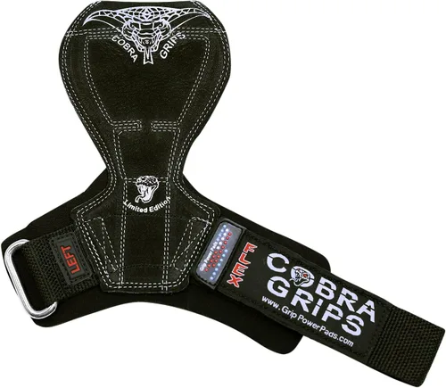 Vista 5 de Cobra Grips Flex Model Weight Lifting Gloves Heavy Duty Straps Alternative Power Lifting Hooks for Deadlifts with Padded Wrist Wrap Support