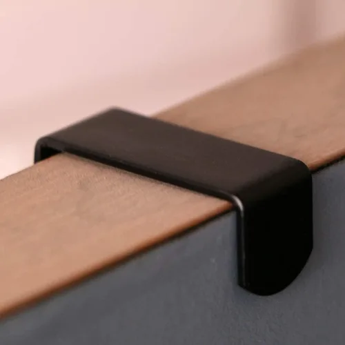 Vista 4 de Encozy Ganchos para colgar sobre la puerta, perchero para colgar ropa, sombrero, toalla (resistente negro, 1 unidad)