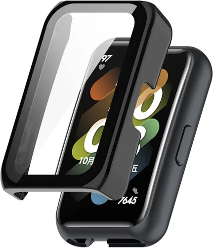 Vista 4 de [Paquete de 6] Funda protectora de pantalla compatible con Huawei Honor Band 6/7, Huawei Band 6/6 Pro/7 protector de pantalla para Huawei Band PC +