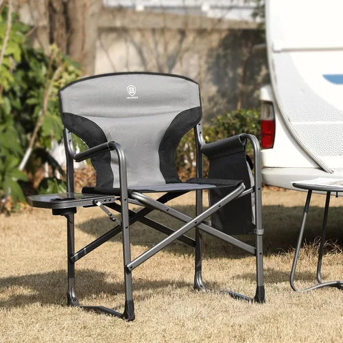 Vista 3 de EVER ADVANCED Silla de camping de aluminio ligero, capacidad de 350 lb Verde oscuro