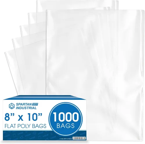 Vista 8 de Bolsas de polietileno transparentes planas de extremo abierto de 3" X 5" (1000 unidades) - 1.1 mil