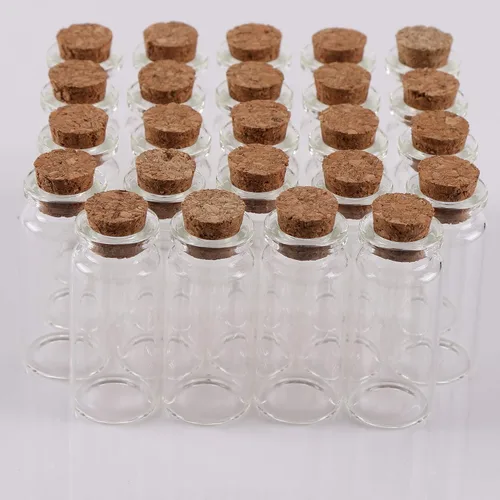 Vista 4 de MaxMau 24PCS 10ml Glass Bottles Mini Vials with Cork Stoppers for DIY Decoration and Wedding Party Favors