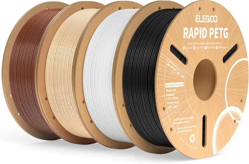 Vista 35 de Elegoo - Filamento PETG Rápido de 1.75 mm, Negro, 3 kg, Alta Velocidad de 600 mm/s, Filamento para Impresora 3D de Alta Precisión Dimensional
