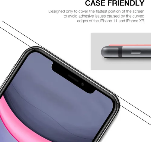 Vista 6 de Protector de pantalla de vidrio templado para iPhone 11, iPhone XR (paquete de 3) – Funda protectora de vidrio templado para iPhone de 6.1 pulgadas