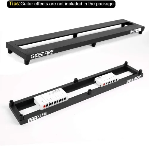 Vista 3 de Ghost Fire - Soporte para pedales para guitarra, de aleación de aluminio, soporte para pedales de efectos para guitarra, con bolsa de transporte